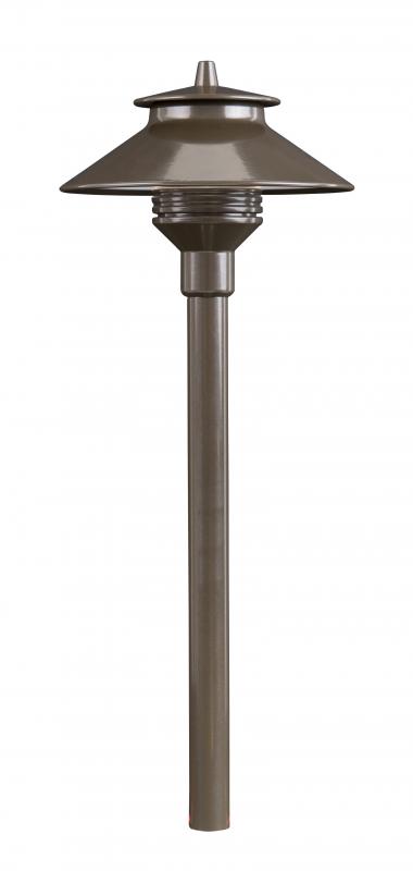 12" 1 LED Path Light Riser - Bronze - Landscape Lighting