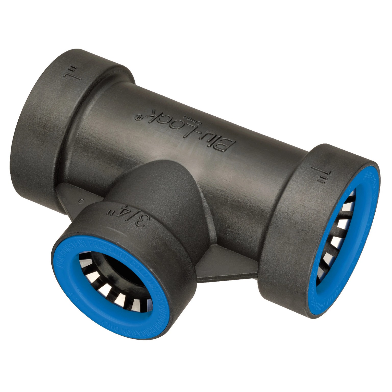 Blu-Lock 1" Bl X 3/4" Bl Tee - Fittings