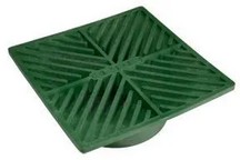 6" Square Grate - Green - Landscaping