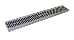 2' Spee-D Channel Grate - Gray - Landscaping